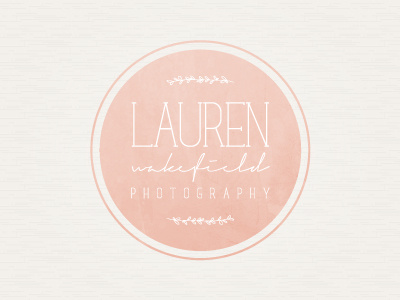 Lauren Wakefield Branding design identity logo photography logo watercolor