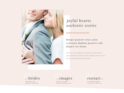 Home blush branding photography site website