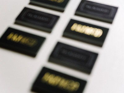 Styling business cards gold foil styling