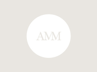 AMM Monogram brand circle logo mark monogram serif