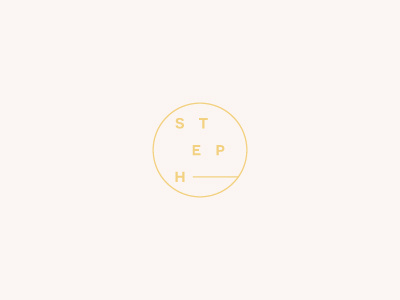 S T E P H branding circle logo photography logo sans serif