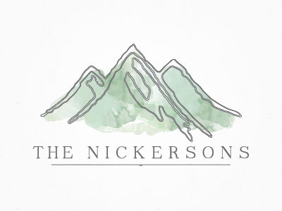 The Nickersons Logo brand identity branding logo watercolor