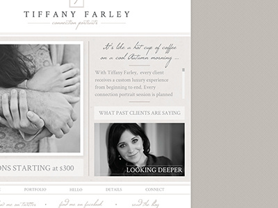 Tiffany Farley Website branding website