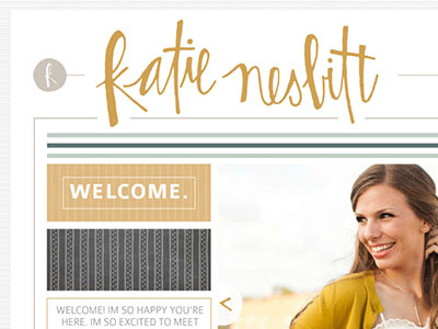 Katie Nesbitt Site branding showit website