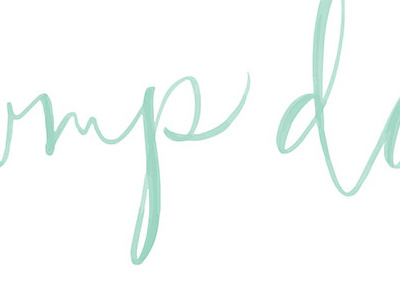 It's Hump Day! hand lettering script sketch