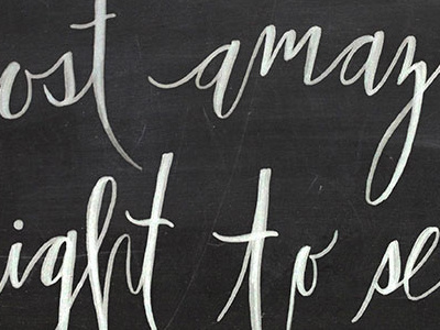 Daily Drawing chalkboard hand lettering script