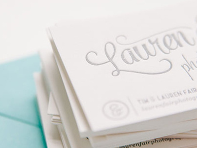 Letterpress Business Cards branding cotton letterpress retro script