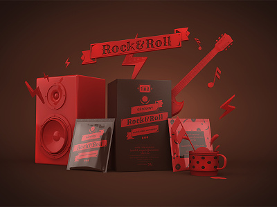 Rock&Roll brown chili concept orange packaging red rockroll tea