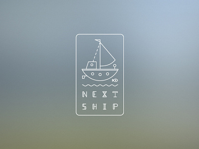 Next Ship blue blur fish green line next ship logo ship water wave