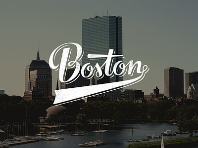 Boston boston custom type handstyle lettering typography