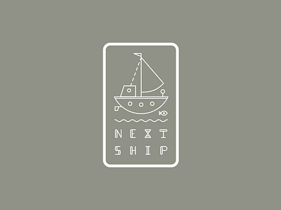 Next Ship custom fish logo logotype next ship type