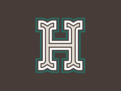 H alphabet custom h letter type typography