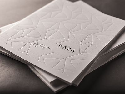 Kaza Concrete catalogue cover cover emboss graphic design pattern pattern design