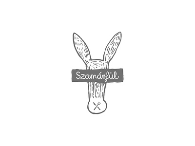 Szamárfül bar donkey handdrawn handstyle logotype