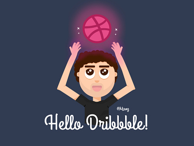 Hello Dribbble! app design firstshot flat hello dribbble icon illustration illustrator minimal vector