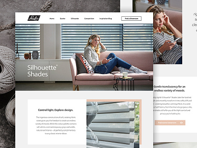 Luxaflex Product Pages agency blinds digital home interactive interiors outpost ui ux web design