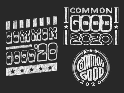 Common Good 2020 campaign hand lettering illustration lettering procreate retro sketch