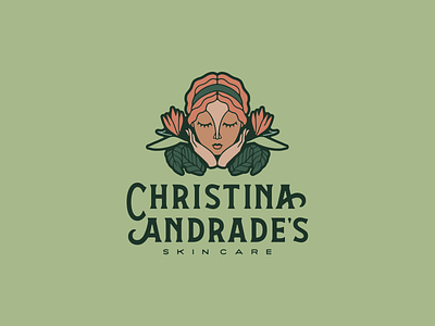 Christina Andrade's Skincare bird of paradise brand identity branding design hand lettered hand lettering illustration plants procreate retro skincare tropical