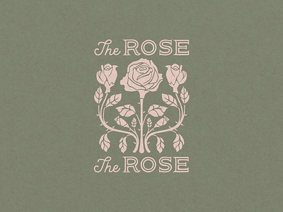 The Rose art nouveau brand identity branding design hand lettered hand lettering illustration procreate retro rose symmetry