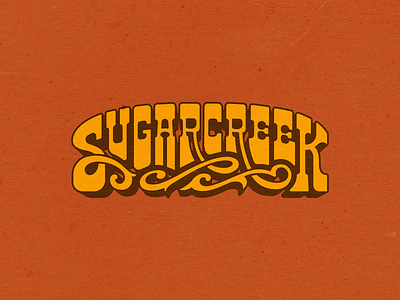 Sugarcreek Wordmark brand identity branding country design hand lettered hand lettering illustration logo music procreate retro swash