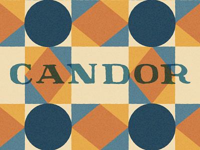 Candor Wordmark brand identity branding design geometric hand lettered hand lettering illustration logo procreate retro shapes
