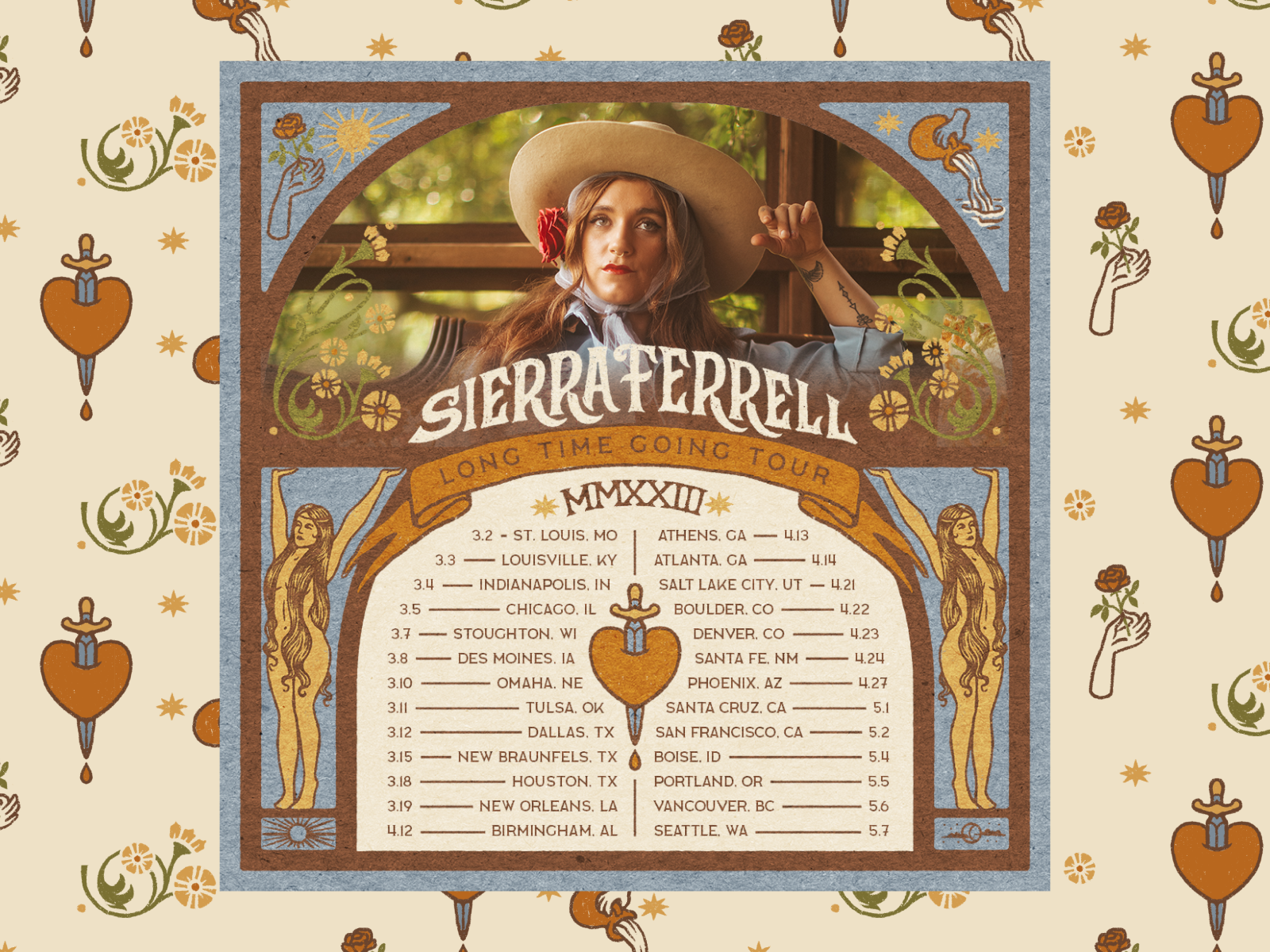 Sierra Ferrell Tour Advertising Material by Chelsea Bunn on Dribbble