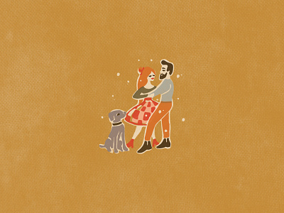 Christmas Card Detail dog illustration portrait