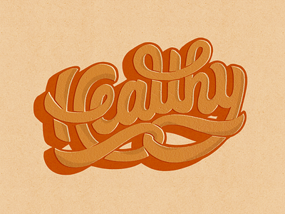 Healthy hand lettering health illustration lettering ligature procreate