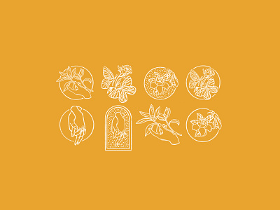 Icon Sketches brand identity butterfly hands icon set illustration logo procreate sketches