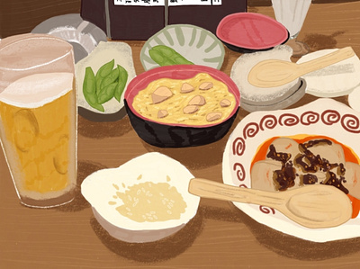 Japanese bar asakusa food food illustration illustration ilustración japan procreate procreateapp