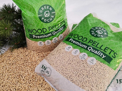 Green focus logo&package design design graphic design logo package design wood pellets