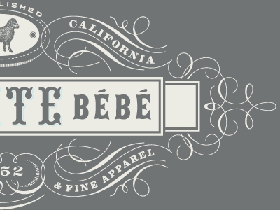 La Petite Bebe 2 baby boutique brand french hollywood identity letters packaging sheep type typography