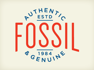 Fossil apparel brand branding fossil logo type typography