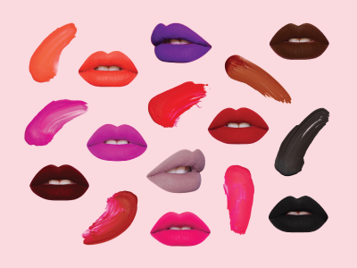 Lipstick Swatches beauty catalog cosmetics lime crime lips lipstick makeup print