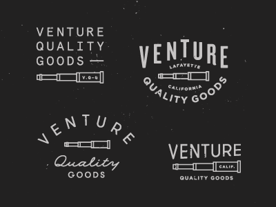 Venture Quality Goods - Explorations apparel brand branding logo type typography