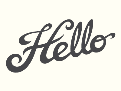 Hello Dribbble! handlettering hello lettering