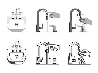 Delta icons proposal faucets icon icon design illustration technology