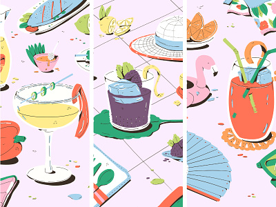 Summer Cocktails and the Occasions to Match cocktails drinks illustration