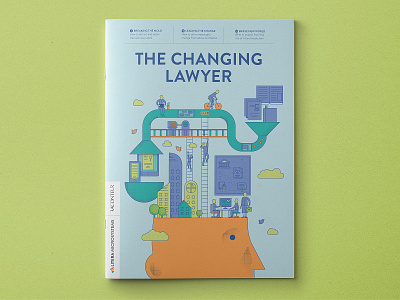 The Changing Lawyer Report editorial design illustration infographic lawyer report technology