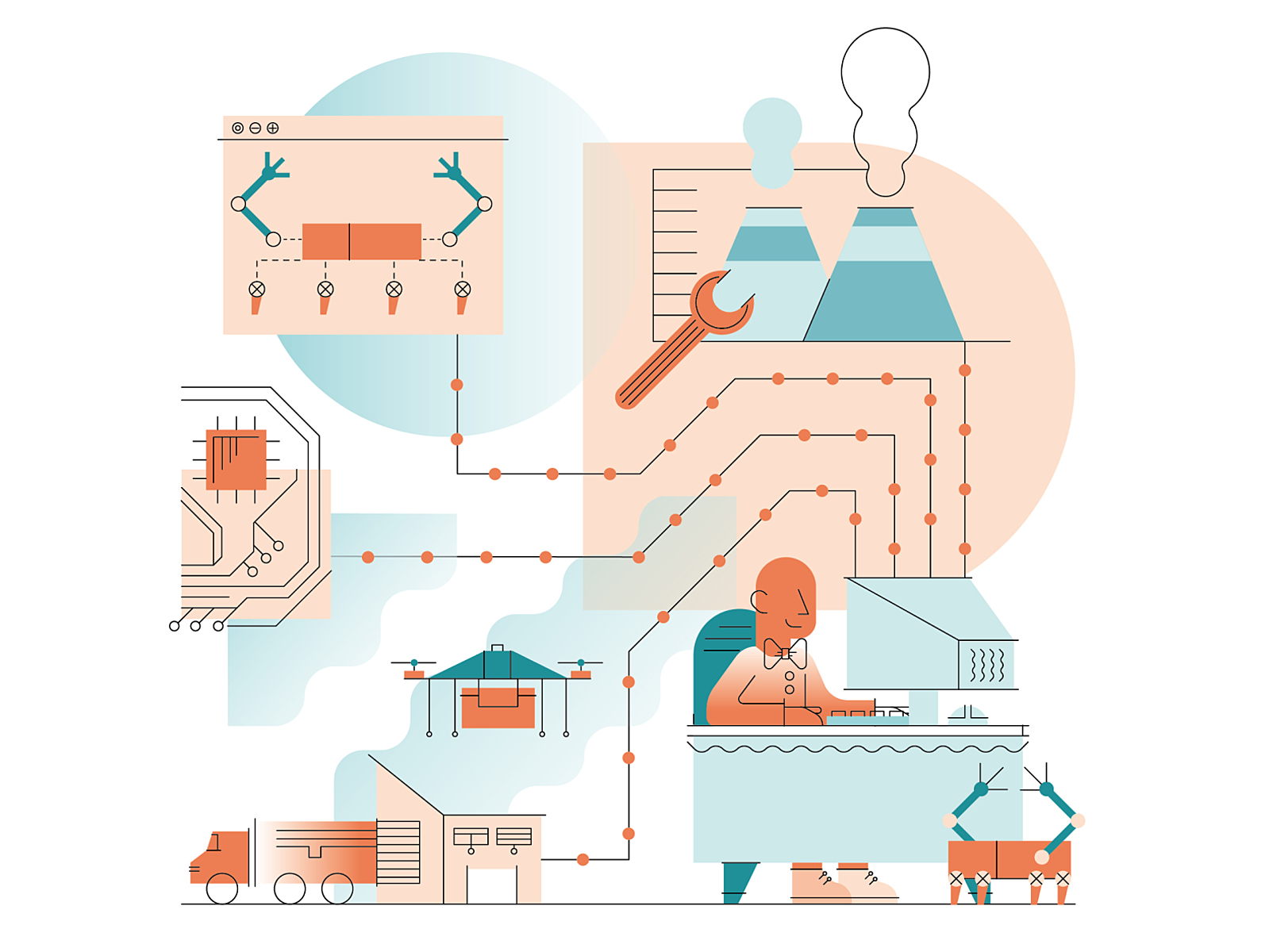 Future of Outsourcing illustration by Elisabetta Calabritto on Dribbble