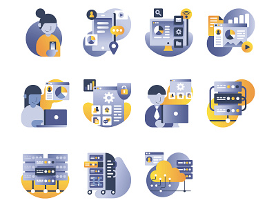 Appycentric pictogram set icons illustration pictrograms tech