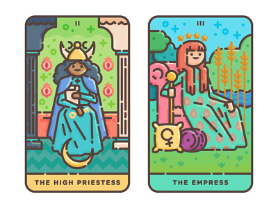 The High Priestess + The Empress