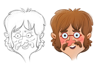 John Lennon beatles cartoon digital illustration illustration john lennon kidlit