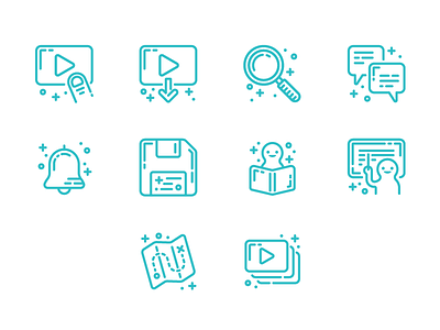 Skillshare Icon Set (Workshop) digital illustration icon icon set icons illustration line art