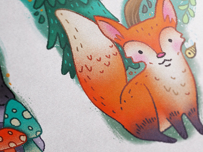 Woodland Critter Letters (1) digital illustration forest fox illustration procreate woodland