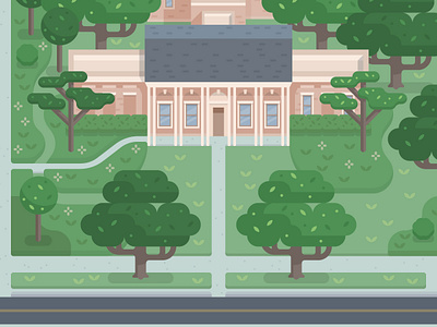 Lauren Rogers Museum of Art art museum building digital illustration flat flat design flat illustration illustration landscape map design museum overworld scenery vector illustration