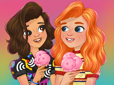 BFF goals digital painting eleven illustration max procreate stranger things