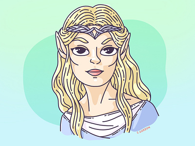 #SMAUGUST Art Challenge 27 | Galadriel art challenge digital illustration draw daily elf galadriel illustration lord of the rings lotr procreate smaugust