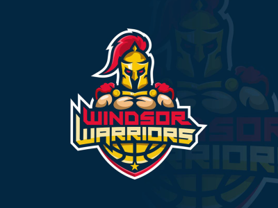 Windsor Warriors basket brand branding icon identity logo mascot sport team