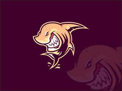 Shark animal icon brand design identity illustraor logo mascot shark vector